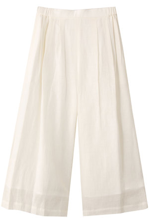 プレインピープル/PLAIN PEOPLEのナチュラルリネンガーゼワイドクロップドパンツ(110600/110602)