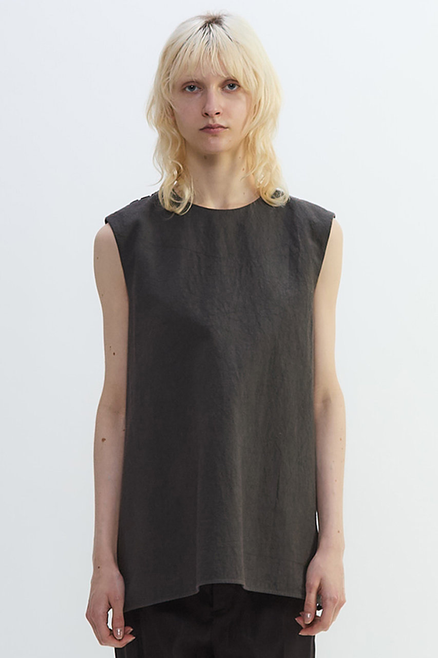 PLAIN PEOPLE コットンリネンラミーキャンバスチュニックブラウス (グレー, F) プレインピープル ELLE SHOP PLAIN PEOPLE コットンリネンラミーキャンバスチュニックブラウス (グレー, F) プレインピープル ELLE SHOP