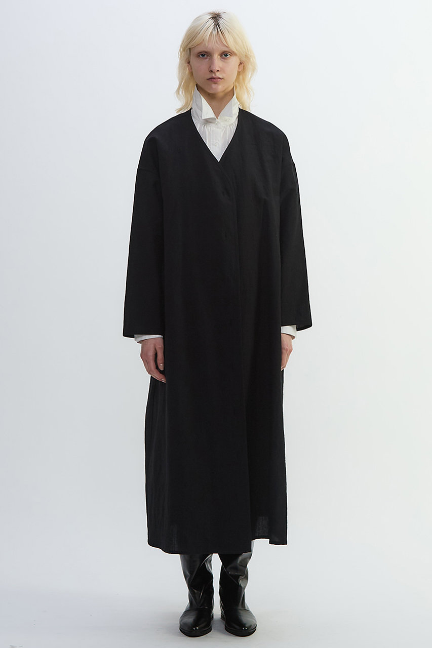 PLAIN PEOPLE リネンウールタンブラーワッシャードレスコート (ブラック, 2) プレインピープル ELLE SHOP PLAIN PEOPLE リネンウールタンブラーワッシャードレスコート (ブラック, 2) プレインピープル ELLE SHOP