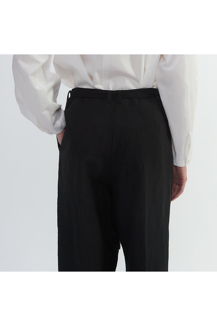 【　ＰＬＡＩＮ　ＰＥＯＰＬＥ　】プレインピープル　黒　ブラック　パンツ　ズボン PLAIN PEOPLE(プレインピープル)｜【予約販売】リネンウール