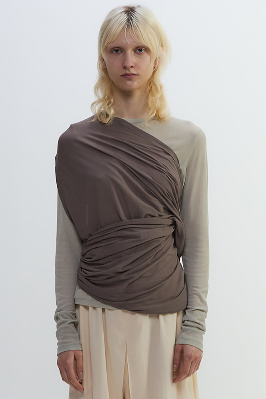 PLAIN PEOPLE シア―ハイツイストフライスショール型レイヤードTシャツ (ミントグリーン, F) プレインピープル ELLE SHOP PLAIN PEOPLE シア―ハイツイストフライスショール型レイヤードTシャツ (ミントグリーン, F) プレインピープル ELLE SHOP