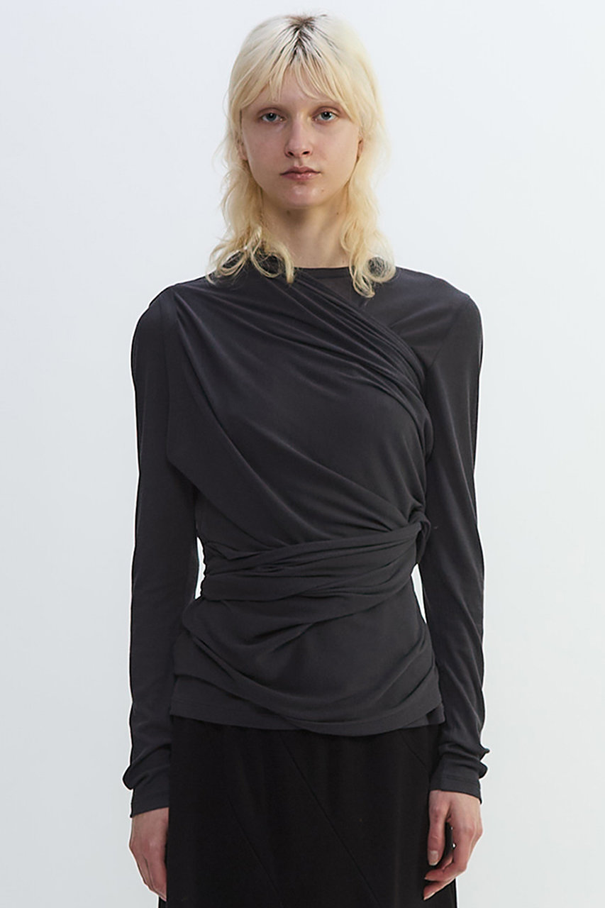 PLAIN PEOPLE シア―ハイツイストフライスショール型レイヤードTシャツ (グレー, F) プレインピープル ELLE SHOP PLAIN PEOPLE シア―ハイツイストフライスショール型レイヤードTシャツ (グレー, F) プレインピープル ELLE SHOP