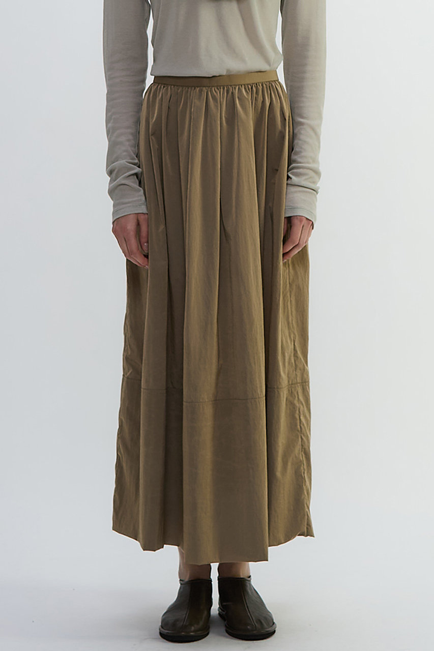 プレインピープル/PLAIN PEOPLEのヴィンテージタフタセミフレアスカート(ベージュ/A1553FS 311)