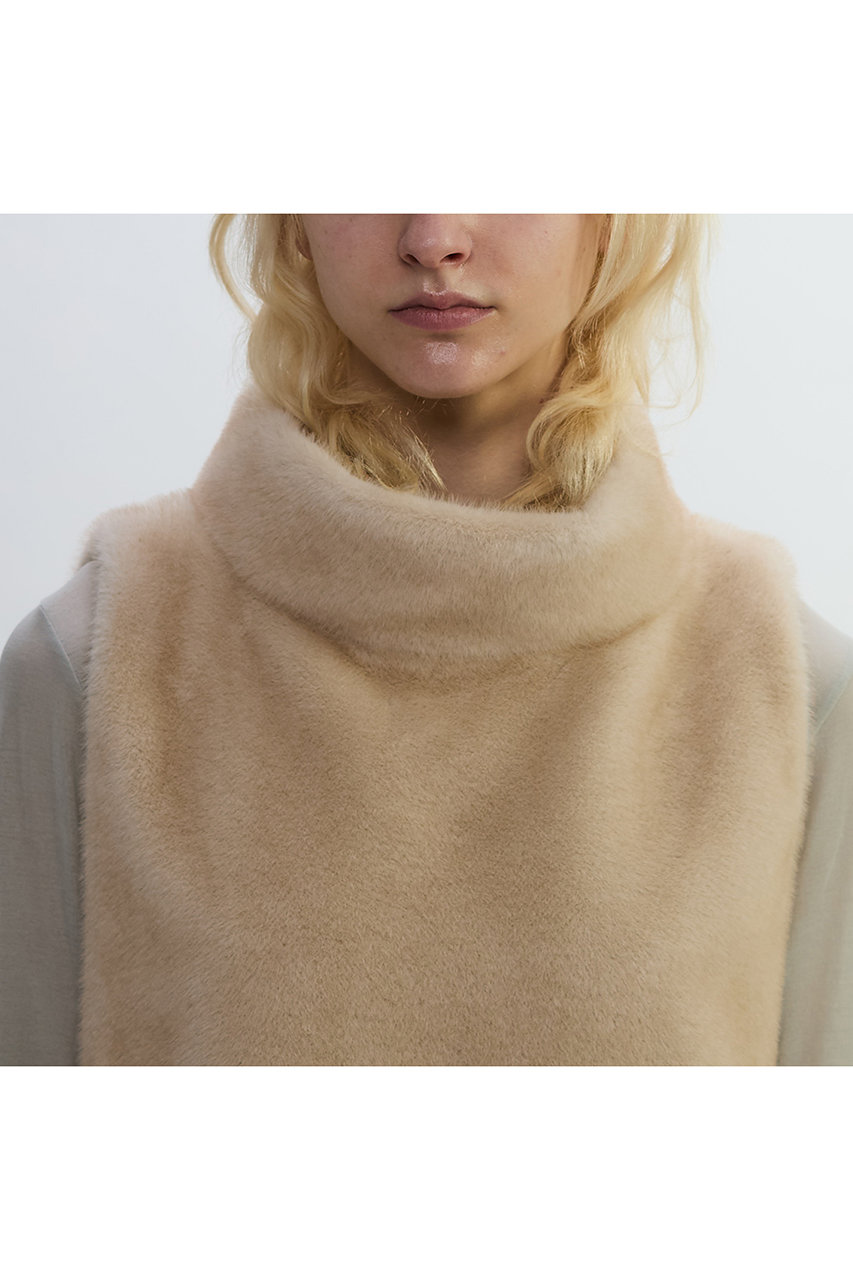 プレインピープル PLAIN PEOPLE 23AW エコファーオフタートルベスト プルオーバー 9 ライトグレー /DO ■OS レディース エコファーオフタートルベスト】｜PLAIN PEOPLE(プレイン