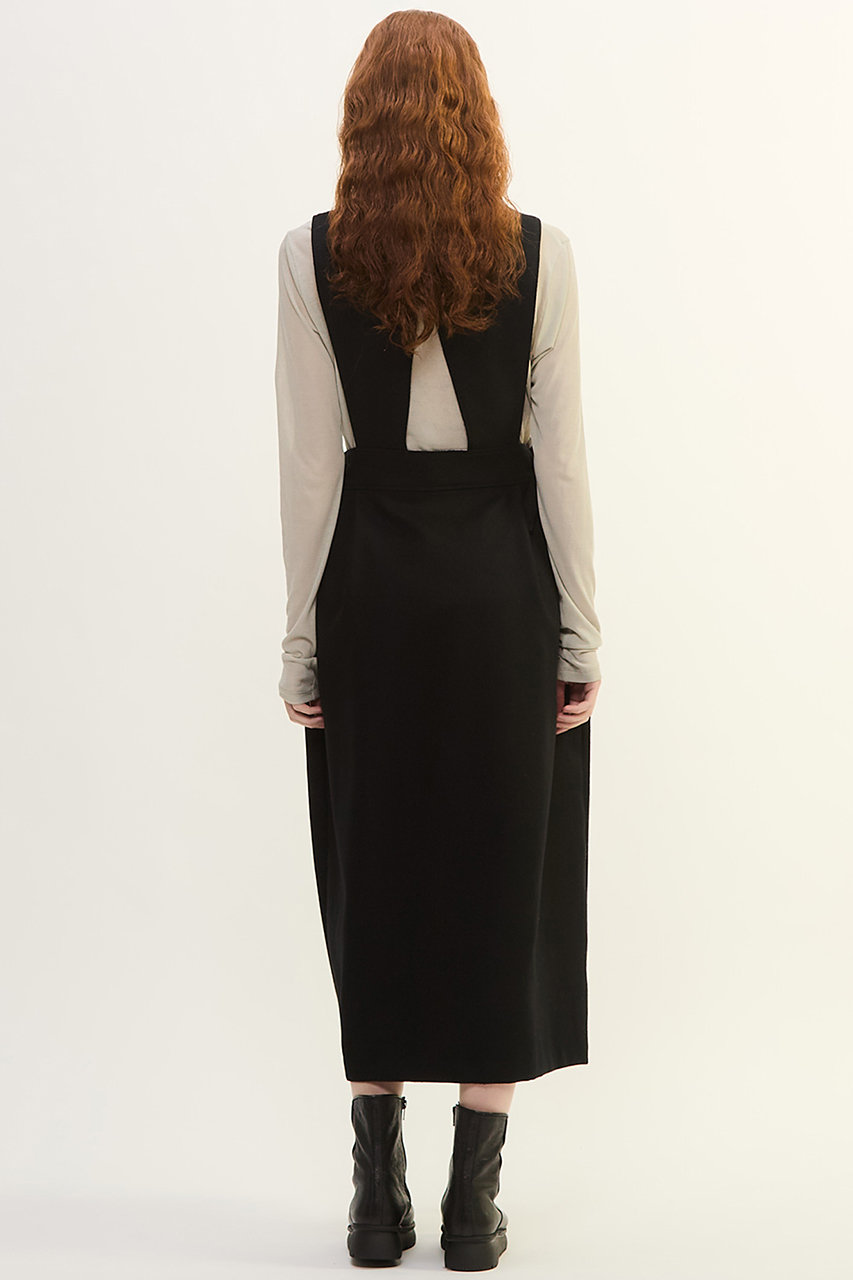 【新品タグ付】 PLAIN PEOPLE プレインピープル ベロアワンピース 3 PLAIN PEOPLE(プレインピープル)｜ウールボタニーワンピース/ブラック