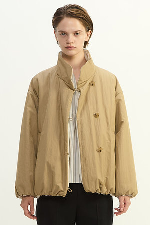 プレインピープル/PLAIN PEOPLEのスーピマナイロンタイプライターパディングショートブルゾン(リバーシブル)(110800/110802)