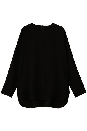 プレインピープル/PLAIN PEOPLEのバックサテンジョーゼットノーカラーブラウス(110400/110403)