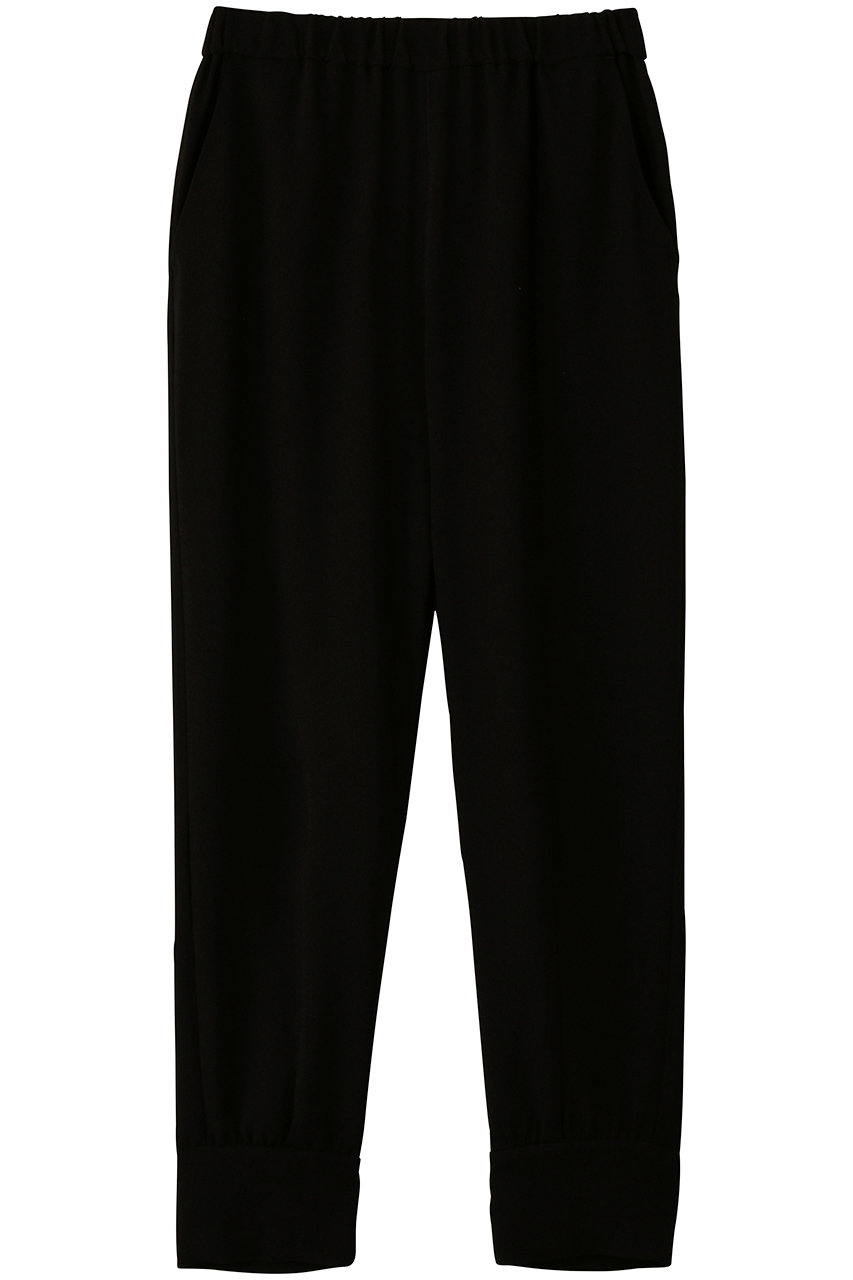 プレインピープル/PLAIN PEOPLEのバックサテンジョーゼットジョガーパンツ(ブラック/A1561FP 004)