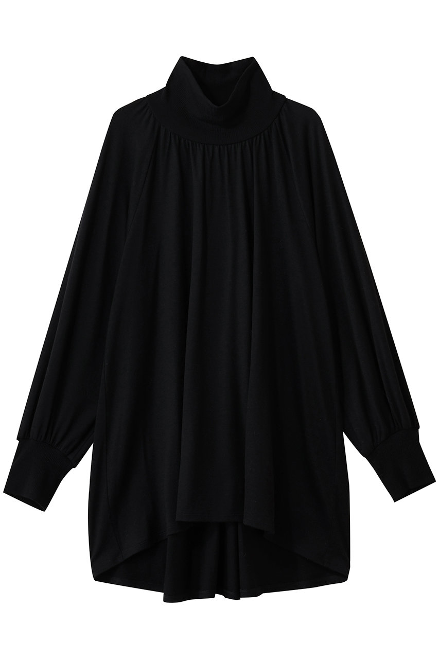 プレインピープル/PLAIN PEOPLEのバンデーラ天竺ギャザーチュニック(ブラック/A1561UTS036)