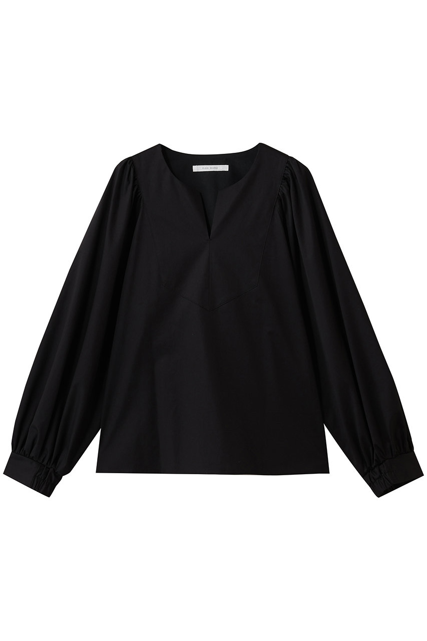 プレインピープル/PLAIN PEOPLEのコットンスキッパーブラウス(ブラック/A1561FB 037)