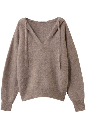 プレインピープル/PLAIN PEOPLEのアルパカナイロンニットフーディー(110300/110304)