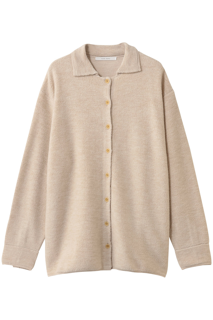 プレインピープル/PLAIN PEOPLEのBONDパイルニットシャツカーディガン(オートミール/A1561KCD010)