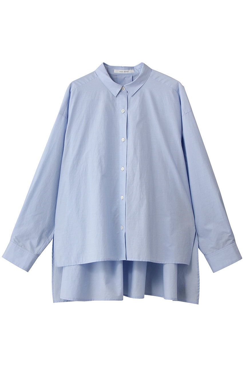 プレインピープル/PLAIN PEOPLEのビッグシルエットシャツ(サックス/A1561FB 231)
