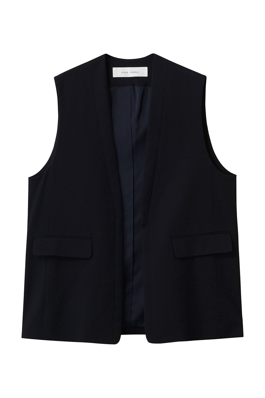 プレインピープル/PLAIN PEOPLEのノーカラージレ(ネイビー/A1561FJ 245)