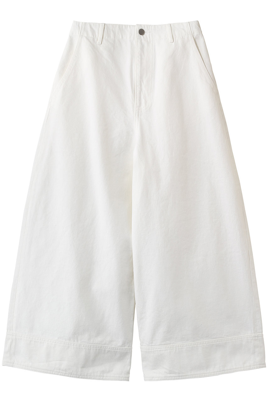 プレインピープル/PLAIN PEOPLEのコットンワイドパンツ(ホワイト/A1561FP 204)