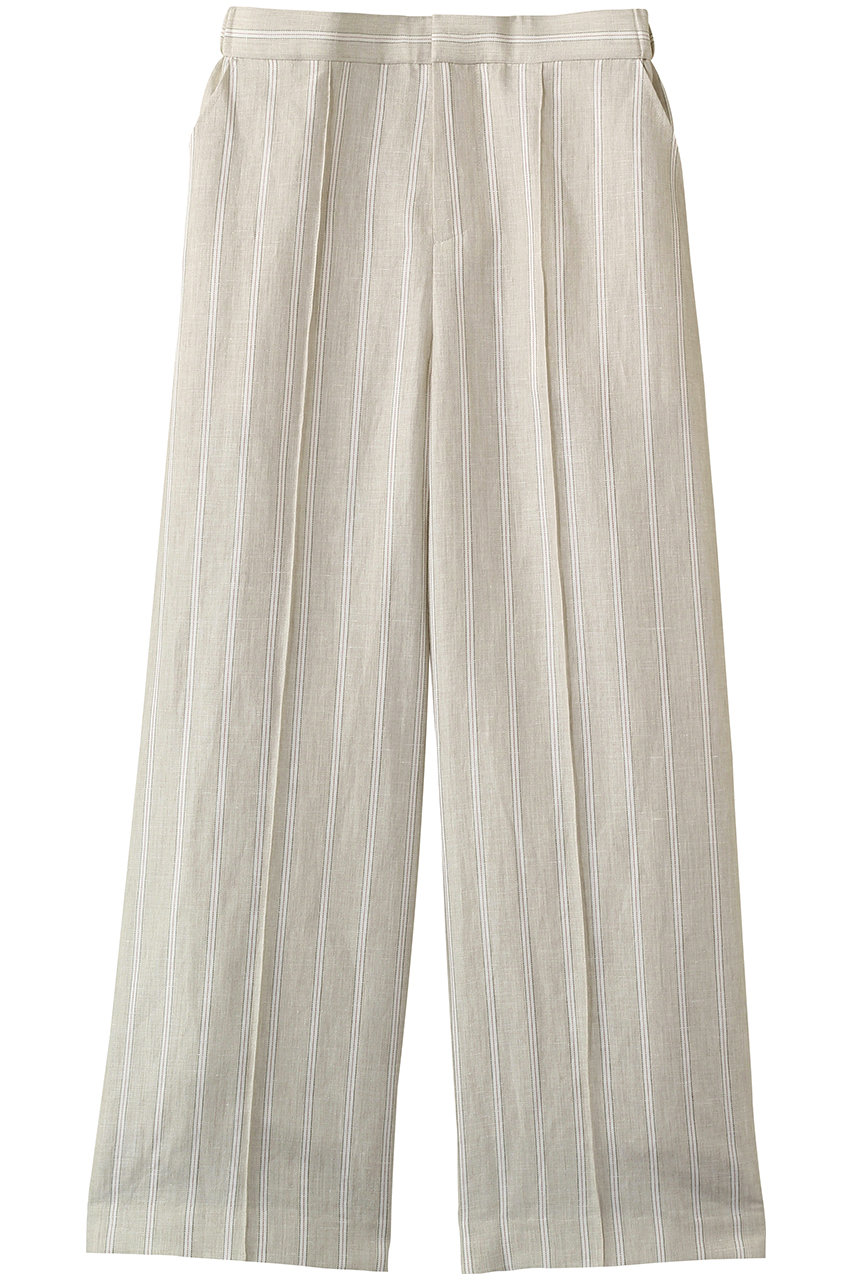 プレインピープル/PLAIN PEOPLEのストライプストレートパンツ(ベージュ/A1561FP 237)