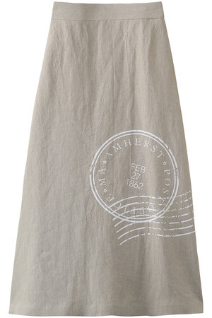 プレインピープル/PLAIN PEOPLEのビッグロゴリネンスカート(110700/110703)