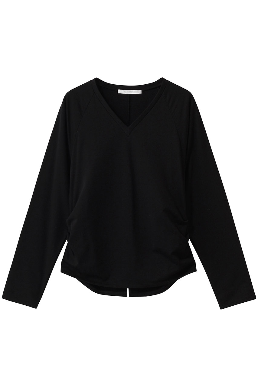 プレインピープル/PLAIN PEOPLEのVネックプルオーバー(ブラック/A1561UTS233)
