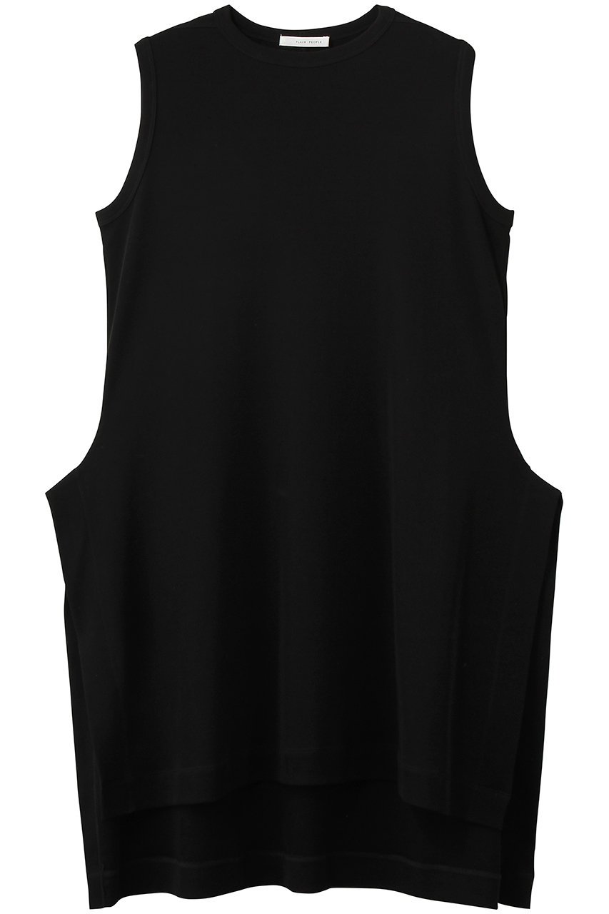 プレインピープル/PLAIN PEOPLEのノースリーブチュニック(ブラック/A1561UTS717)