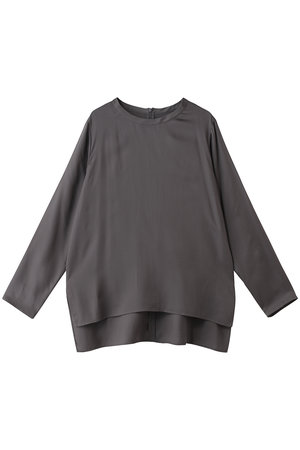 プレインピープル/PLAIN PEOPLEのキュプラサテンクルーネックブラウス(110400/110403)