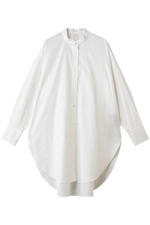 プレインピープル/PLAIN PEOPLEのハイカウントストライプバンドカラーシャツ(110400/110403)