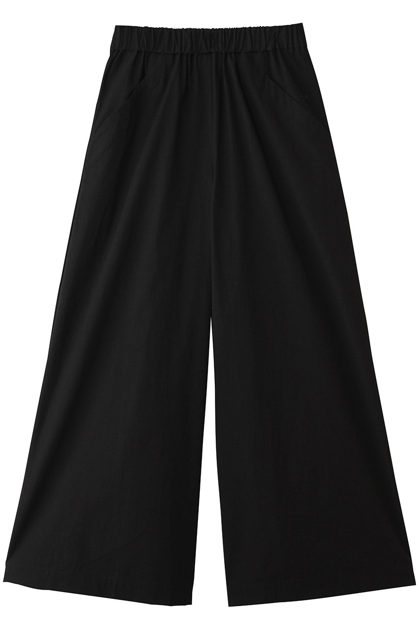 プレインピープル/PLAIN PEOPLEのオーガニックコットンクレボンウエストゴムワイドパンツ(ブラック/A1561FP 357)