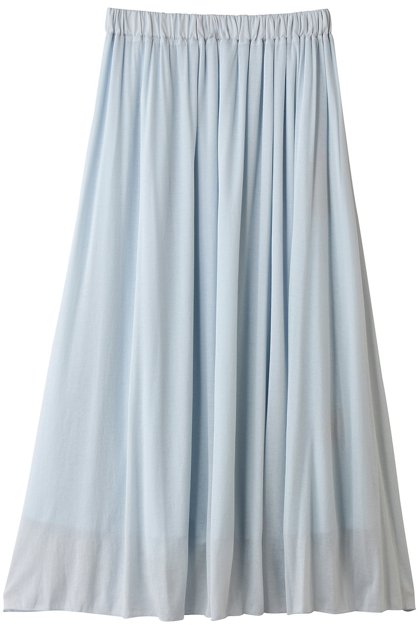 プレインピープル/PLAIN PEOPLEのシアーハイツイストフライスギャザースカート(サックス/A1561US 303)