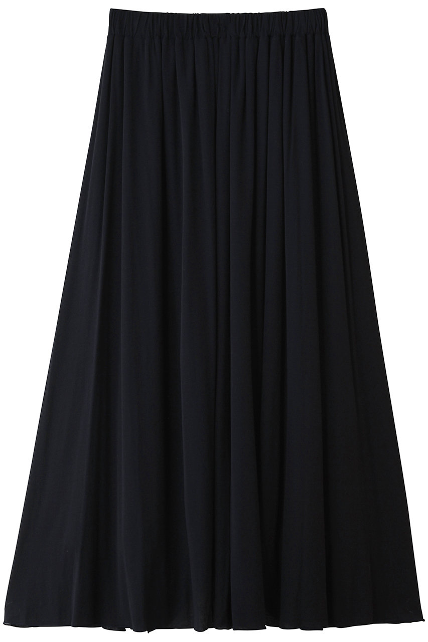 プレインピープル/PLAIN PEOPLEのシアーハイツイストフライスギャザースカート(ネイビー/A1561US 303)