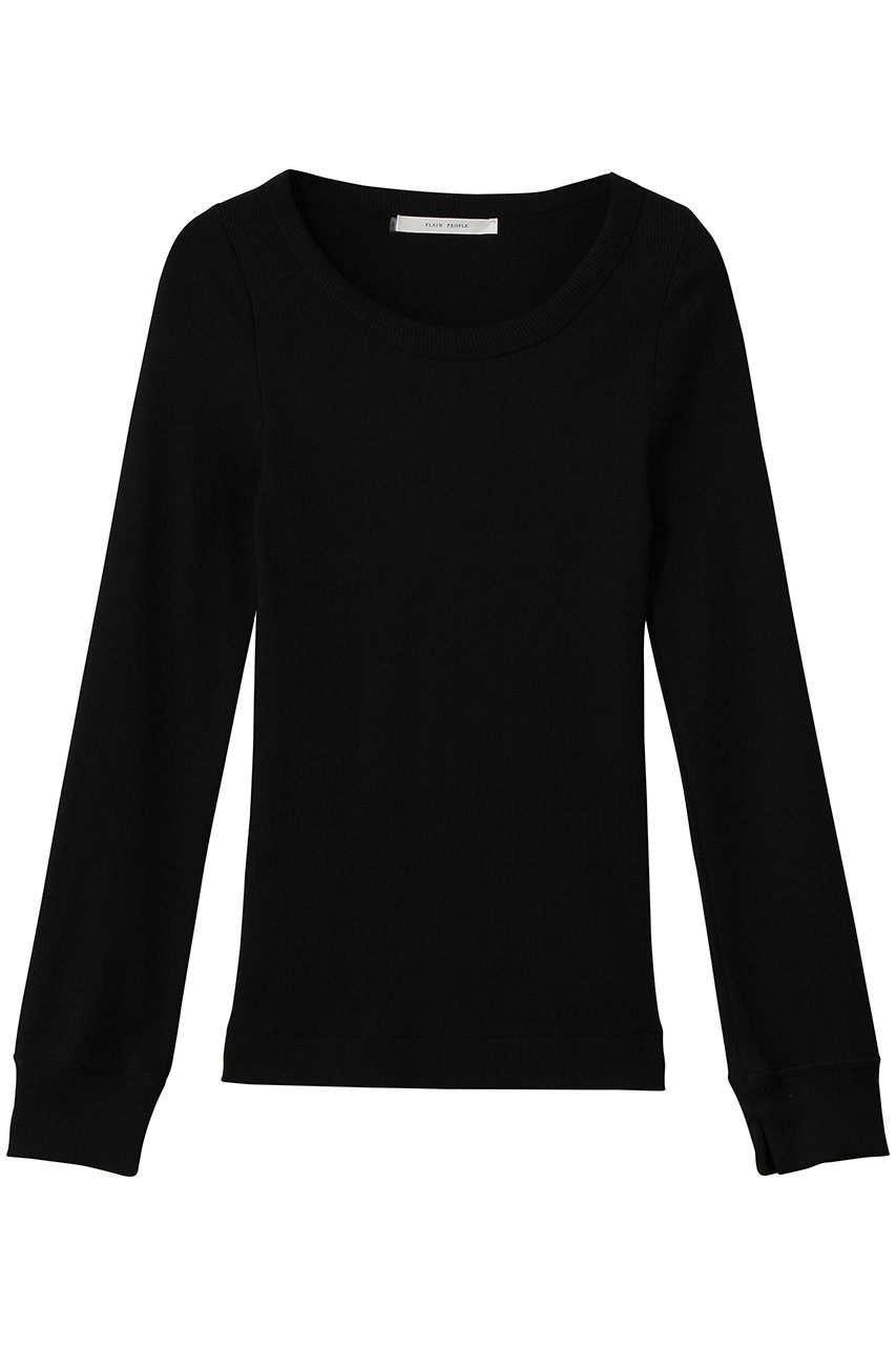 プレインピープル/PLAIN PEOPLEのギザコットンロングスリーブTシャツ(ブラック/A1561UTS215)