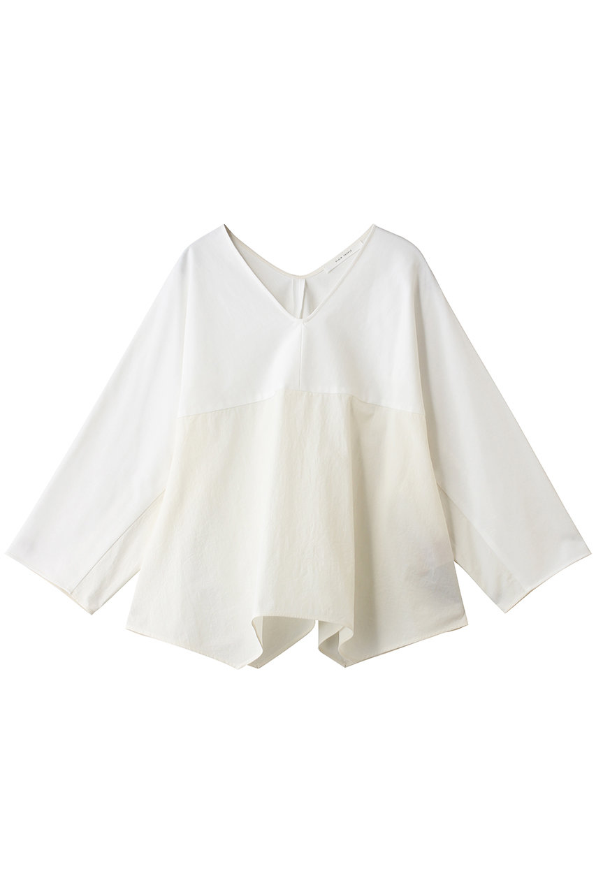 プレインピープル/PLAIN PEOPLEのオーガニックヘビージャージー切替ドルマンプルオーバー(ホワイト/A1561UTS359)