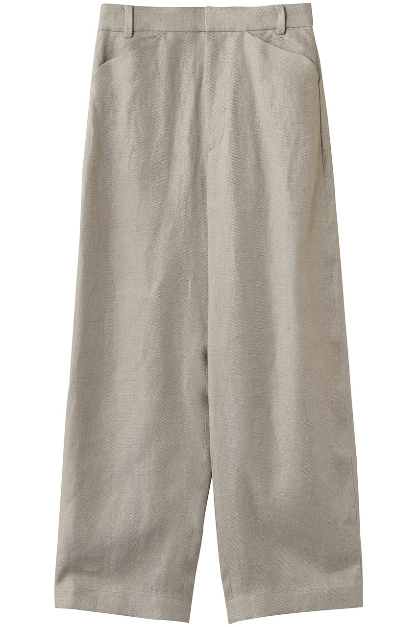プレインピープル/PLAIN PEOPLEのリネンオックスカーブパンツ(ベージュ/A1561FP 301)