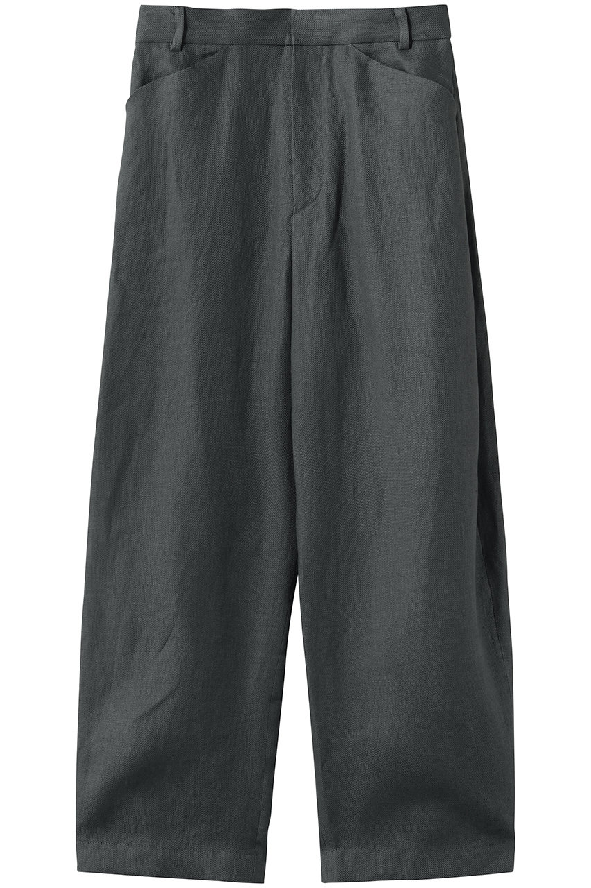 プレインピープル/PLAIN PEOPLEのリネンオックスカーブパンツ(グレー/A1561FP 301)