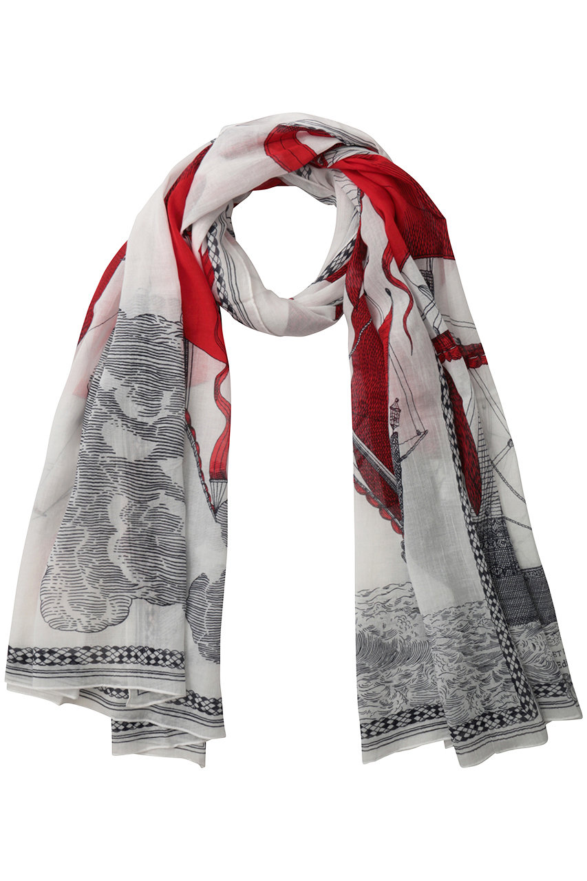 プレインピープル/PLAIN PEOPLEの【INOUI EDITIONS】ストール(レッド/A1562PSE812)