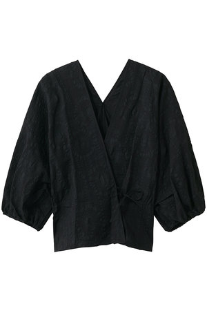 プレインピープル/PLAIN PEOPLEの塩縮プリントカシュクールブラウス(110400/110403)