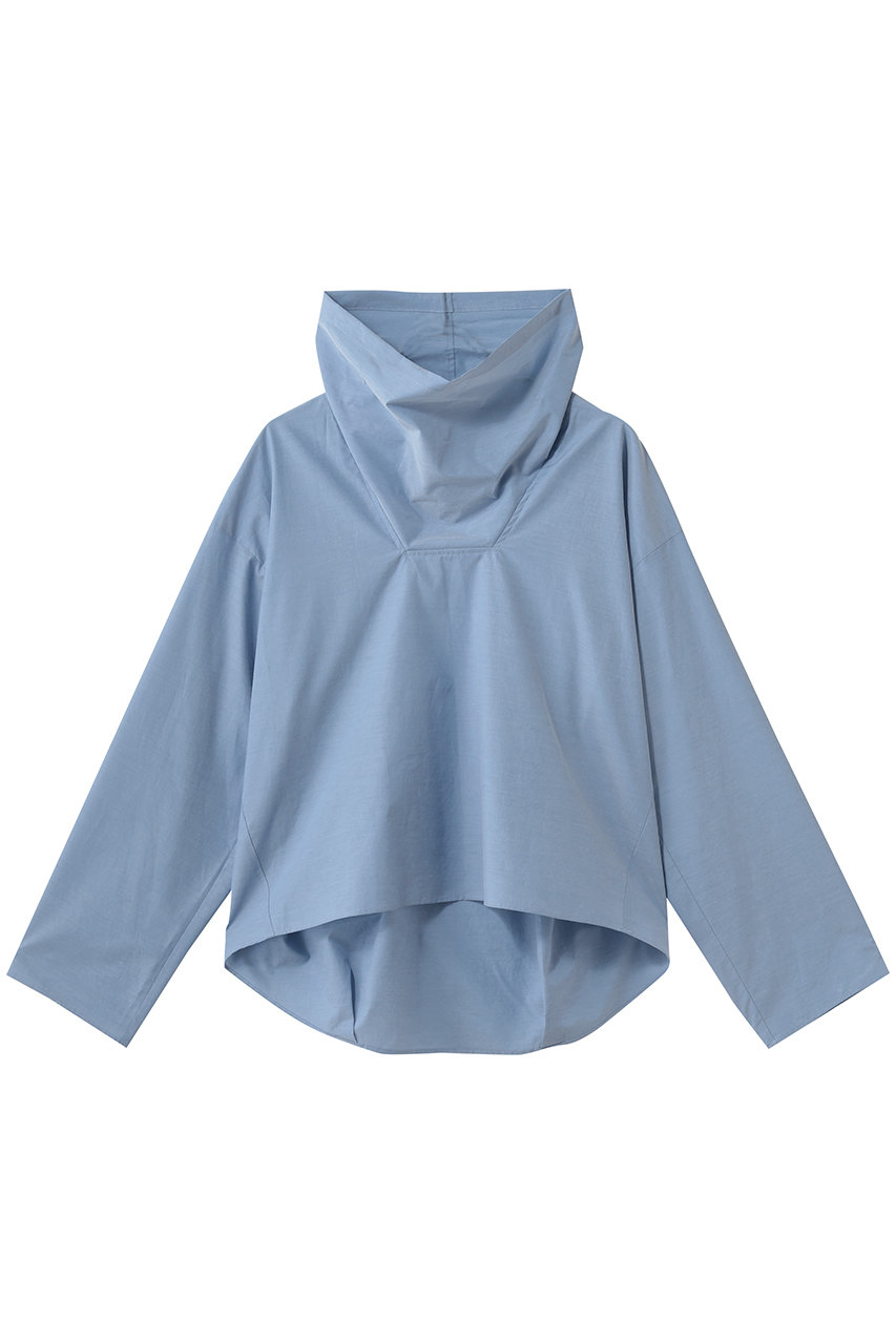 プレインピープル/PLAIN PEOPLEのタイプライターハイネックブラウス(ブルー/A1561FB 608)