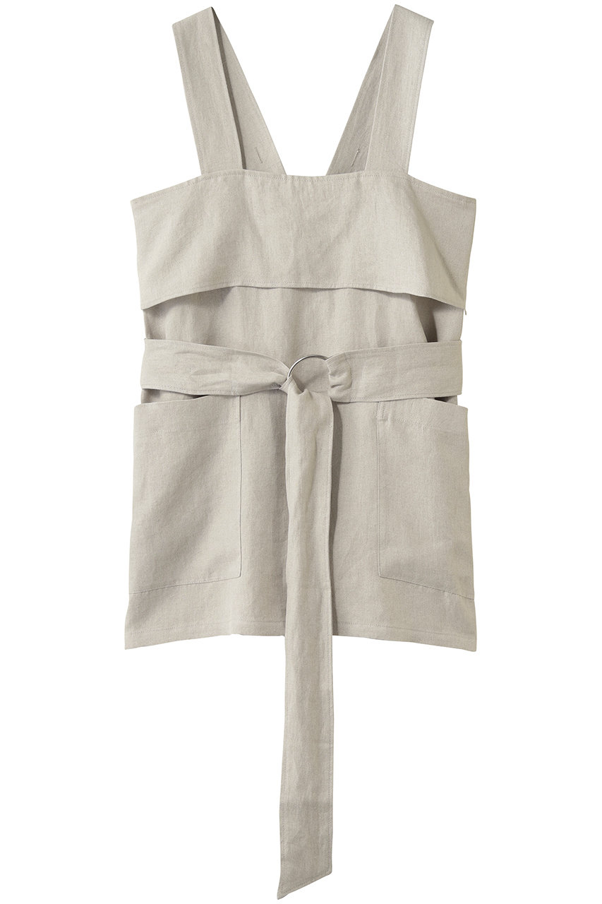 プレインピープル/PLAIN PEOPLEの高密度ツイルジャパンリネンエプロンプルオーバー(ベージュ/A1561FB 614)