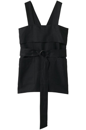 プレインピープル/PLAIN PEOPLEの高密度ツイルジャパンリネンエプロンプルオーバー(110400/110403)