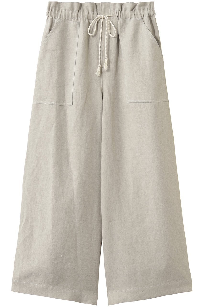 プレインピープル/PLAIN PEOPLEの高密度ツイルジャパンリネンカーペンターパンツ(キナリ/A1561FP 615)