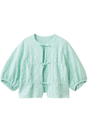 プレインピープル/PLAIN PEOPLEのラッセルジャカードボリュームスリーブブラウス(110400/110402)