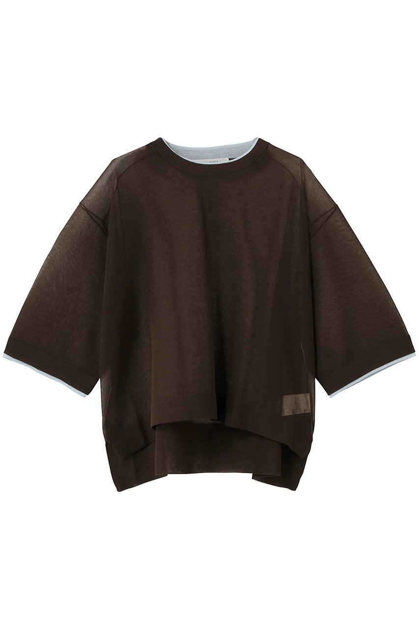 プレインピープル/PLAIN PEOPLEのLOSEYクロップドプルオーバー(ブラウン/A1561KSW331)