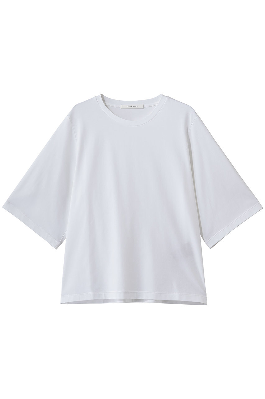 プレインピープル/PLAIN PEOPLEのハイツイストベアジャージTシャツ(ホワイト/A1561UTS506)
