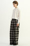【予約販売】オンブレチェックワイドストレートパンツ プレインピープル/PLAIN PEOPLE
