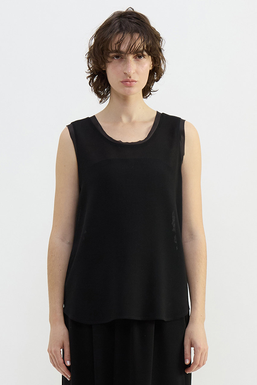 プレインピープル/PLAIN PEOPLEの【予約販売】ウールメッシュタンクトップ(ブラック/A1561FB 206)