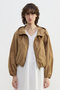 【予約販売】コットンナイロンワッシャーバルーンフーディーブルゾン プレインピープル/PLAIN PEOPLE キャメル
