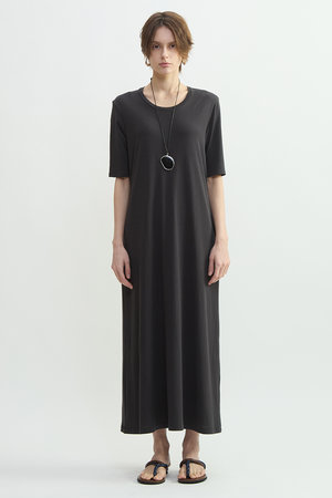 プレインピープル/PLAIN PEOPLEの【予約販売】スーピマヘンプジャージーハーフスリーブワンピース(110500/110503)