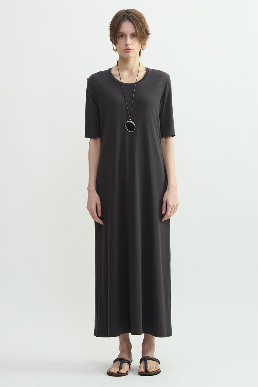 プレインピープル/PLAIN PEOPLEの【予約販売】スーピマヘンプジャージーハーフスリーブワンピース(グレー/A1561UA 431)