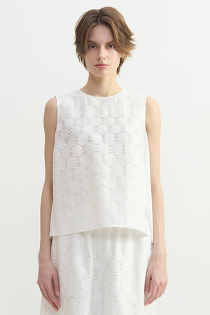 プレインピープル/PLAIN PEOPLEの【予約販売】ドットジャガードブラウス(110400/110402)