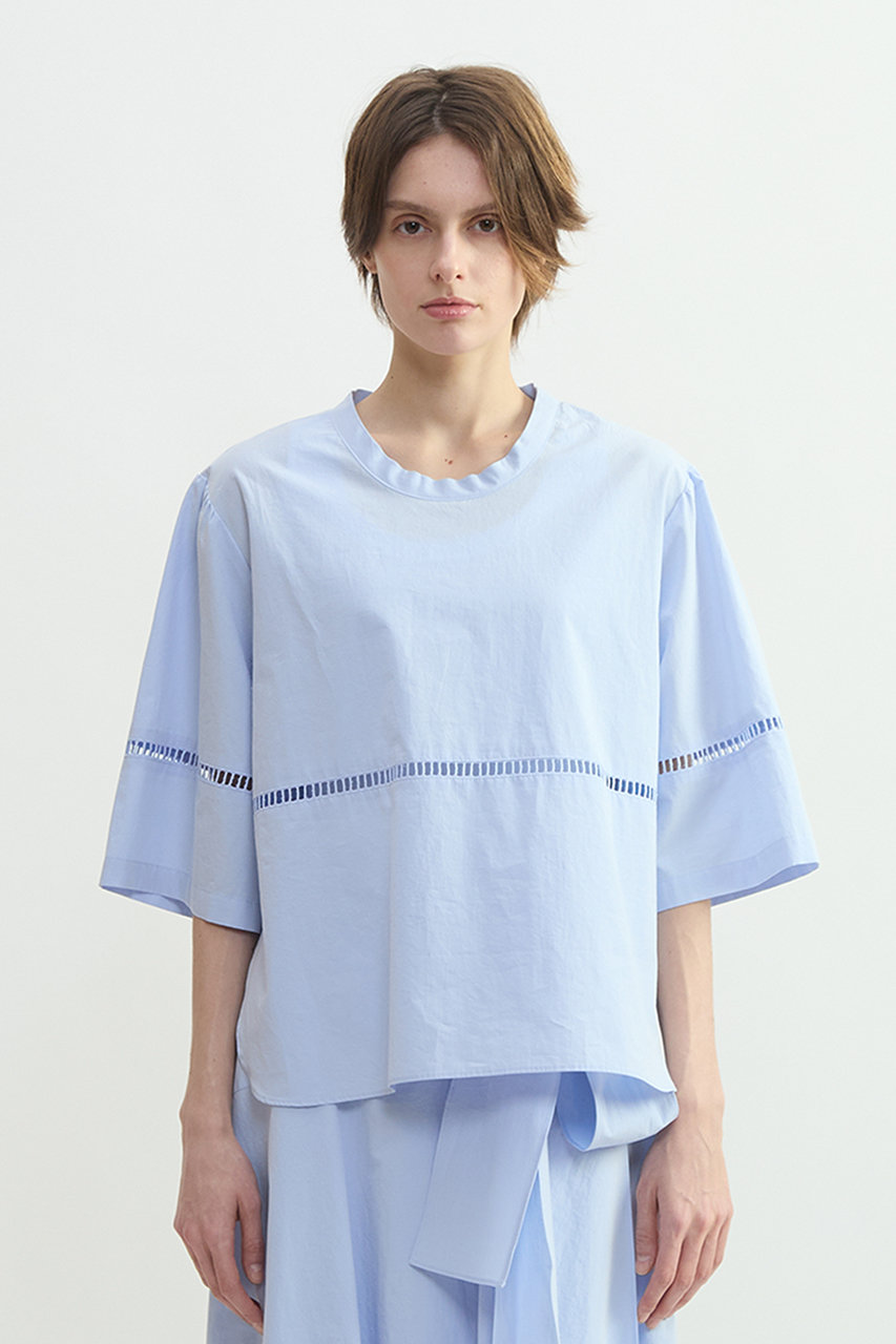 プレインピープル/PLAIN PEOPLEの【予約販売】オーガニックタイプライタークルーネックプルオーバー(サックス/A1561FB 501)