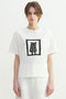 【予約販売】キャットプリントＴシャツ プレインピープル/PLAIN PEOPLE ホワイト(スタンプ)