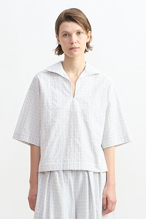 プレインピープル/PLAIN PEOPLEの【予約販売】リップルチェックスキッパープルオーバー(110400/110402)
